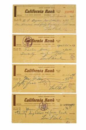 LES PAUL SIGNED CHECKS