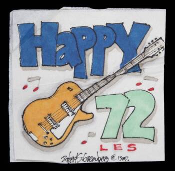 LES PAUL BIRTHDAY NAPKIN