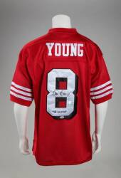 STEVE YOUNG SIGNED AND INSCRIBED 49ers JERSEY - 5