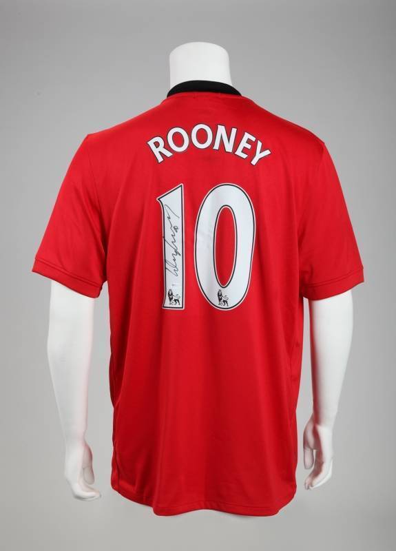 WAYNE ROONEY SIGNED MANCHESTER UNITED F.C. JERSEY