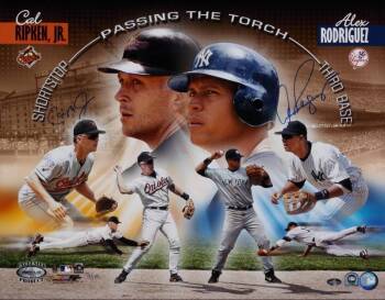 CAL RIPKEN JR. AND ALEX RODRIGUEZ SIGNED IMAGE