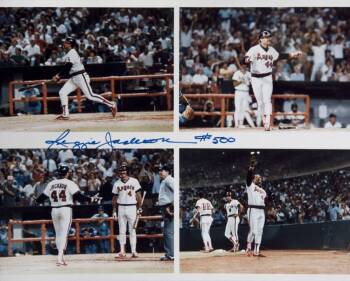 REGGIE JACKSON SIGNED 500th HOME RUN PHOTOGRAPH