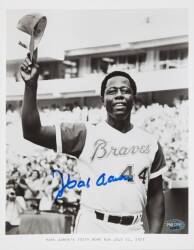 HANK AARON SIGNED PHOTOGRAPHS - 3