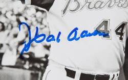 HANK AARON SIGNED PHOTOGRAPHS - 4