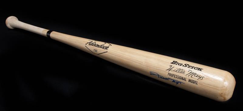 WILLIE MAYS SIGNED ADIRONDACK BASEBALL BAT