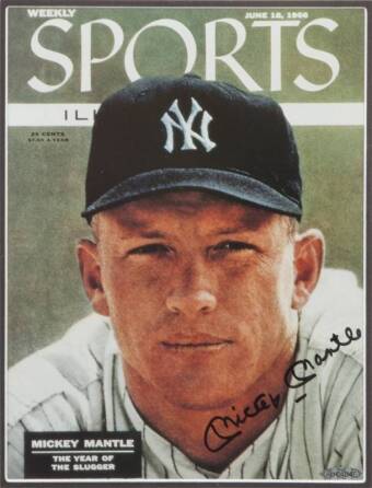 MICKEY MANTLE SIGNED SPORTS ILLUSTRATED IMAGE