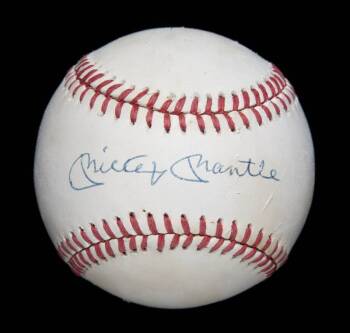 MICKEY MANTLE SIGNED BASEBALL